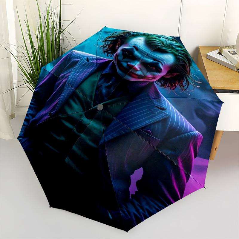 

1pc Joker Costume Party Circle Sticker Umbrella with Plastic Handle,Cartoon Pattern,Suitable for All Seasons Multi-functional Umbrella317