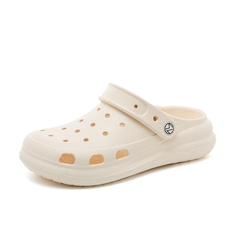 ZB slippers new summer two-wear hole shoes thick-soled Mori soft-soled outer wear flat-soled drag