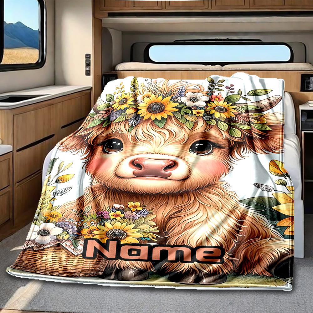 Cute Kittens Customize Your Name Outdoor Blanket Cozy Soft Lightweight Allseason Multipurpose Throw For Travel Camping Picnics Sofa Office Bed Living