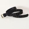 Unisex Punk Style Leather Belt with Rivet Decoration for Jeans