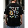 Only Fans Sett Morsom Vifte 100% Bomull Unisex Vanlig Passform Kortermet T-skjorte Maskinvaskbar Avslappet Skjorte for Menn og Kvinner Hele Sesongen Komfort Retro T