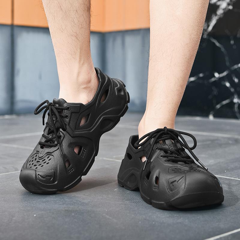 Mode Herren Damen Loch Gartenschuhe Designer Stil Strand Dicke Pantoffeln Sandalen Unisex Anti-Rutsch Schnürsandalen Sommer Lochsandalen