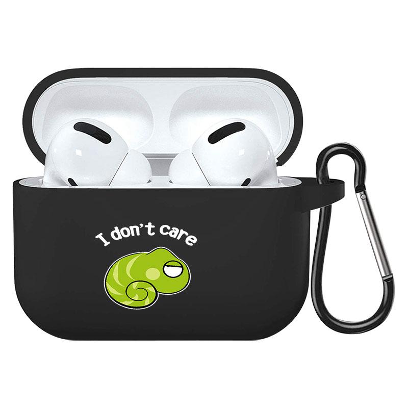 קריקטורה חמוד חיות מחמד כלב חתול בעל חיים ינשוף צמח פרחי אפל עבור אפל AirPods 2 3 כיסויי אוזניות חסינות זעזועים שחורות AirPods Pro Funds Cover