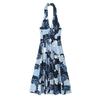 Kaslead New Women clothes Western Style Print Neck Collar Midi Dress 8173555