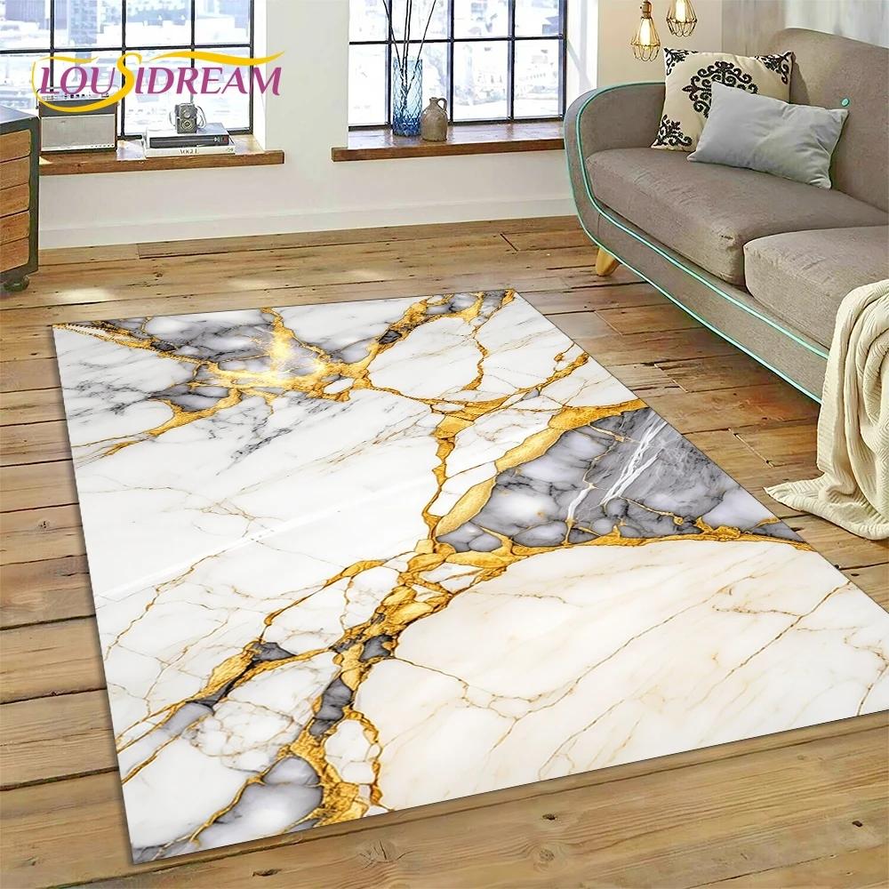 Luxurious Green Gold Colour Marble Dream Carpet Rug for Bedroom Living Room Sofa Decoration,Children Game Large Decor Floor Mat