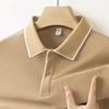 Men's Business Casual Short Sleeved Shirt Solid Color Polo Shirt Fashionable Breathable Comfortable Versatile Top