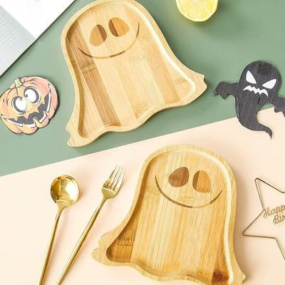 Halloween-Geisterform-Tablett, Holz-Geistertablett, Obstschale, Snack-Dessertplatte, Snack-Tablett, Küchenwerkzeuge, Halloween-Dekoration
