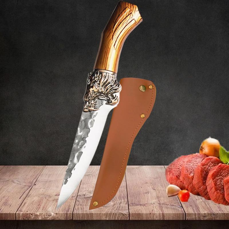 

WXCOO Kitchen Hand-Forged Butcher Cleaver Knife Boning Knife BBQ Lamb Fruit Peeling Kitchen Accessories Stainless Steel