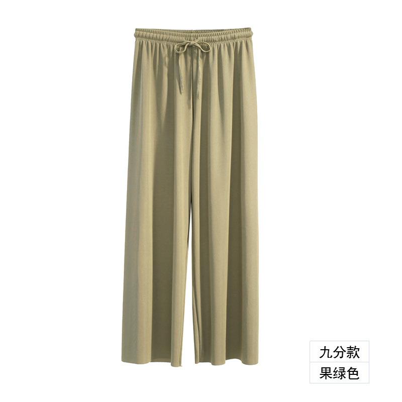 

Women s Wide Leg Pants Elastic High Waist Trousers Casual Jogging Bottoms L