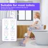 Children's Toilet Seat Stairway Height Adjustable Potty Training Toilet with Nonslip Pad Foldable Toddler Toilet Seat for Toddle