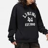 Li Ning Letter Print Crew Neck Pullover Sweatshirt Women Sweatshirt Black AWDTB46-2