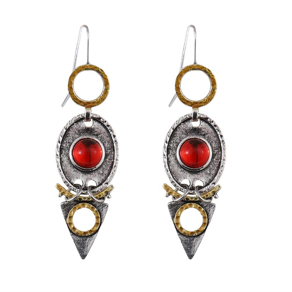 

Simple Triangle Oval Earrings срібний