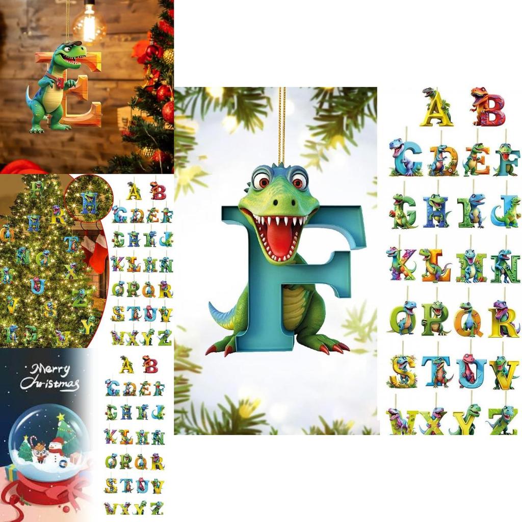 Colorful Acrylic Alphabet Letters Car Hanging Ornament For Christmas Home Decoration