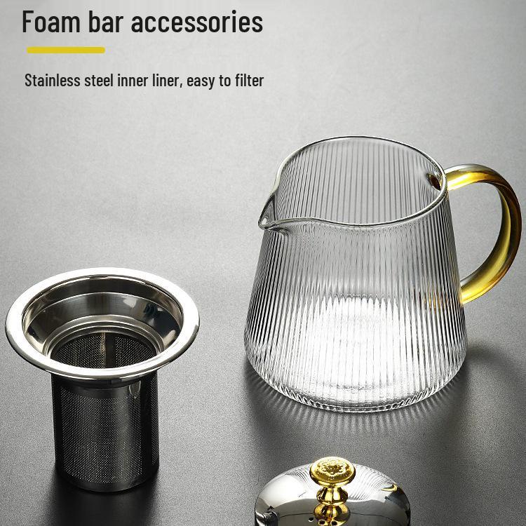 2026 Thickened Glass Teapot with Integrated Infuser – High-Temperature Resistant for Home Brewing