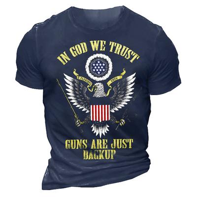 Męski T-shirt z nadrukiem 3D Lato Luźny Casual Modny Okrągły dekolt Krótki rękaw T-shirty Duży rozmiar Top
