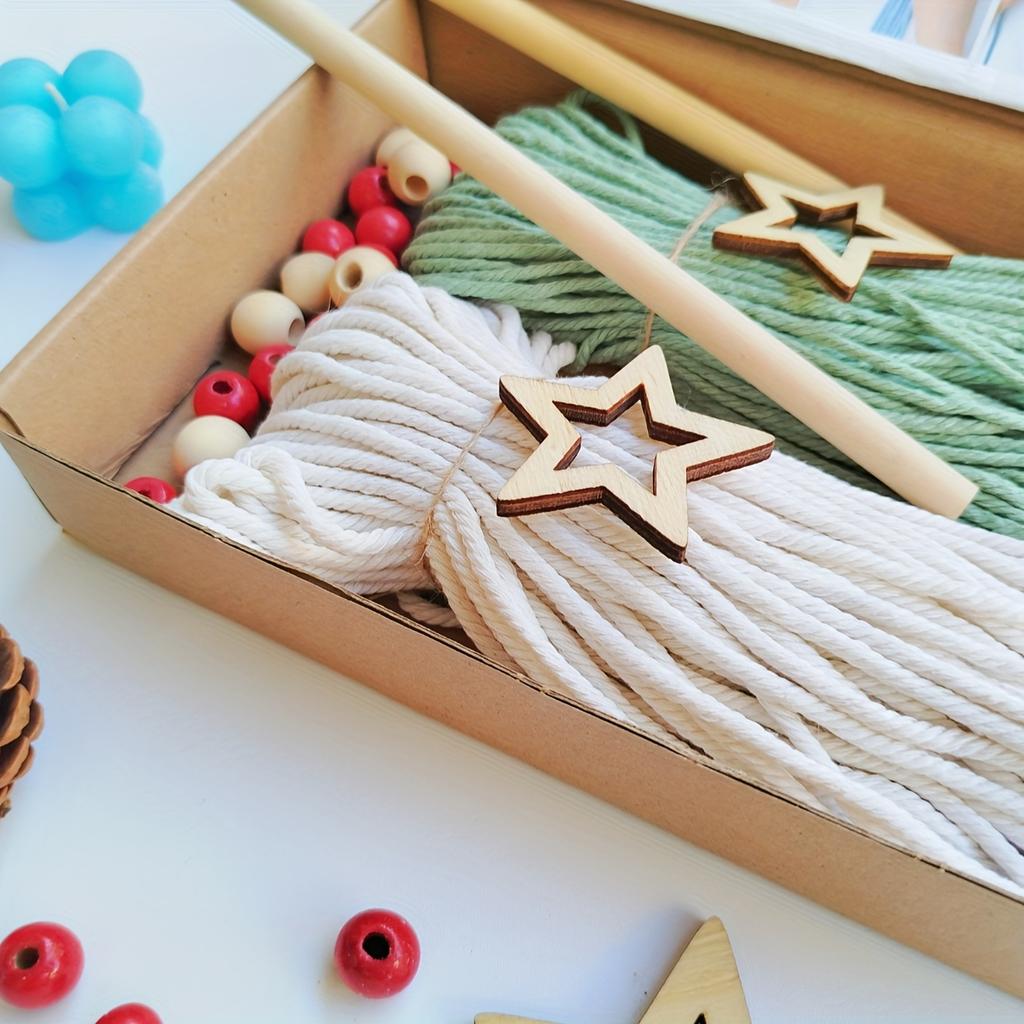 2pcs Woven Christmas Tree DIY Kit, Woven Wall Hanging, Includes Patterns and Video Tutorial, Christmas Tree Wall Decor, Christmas Wall Decor