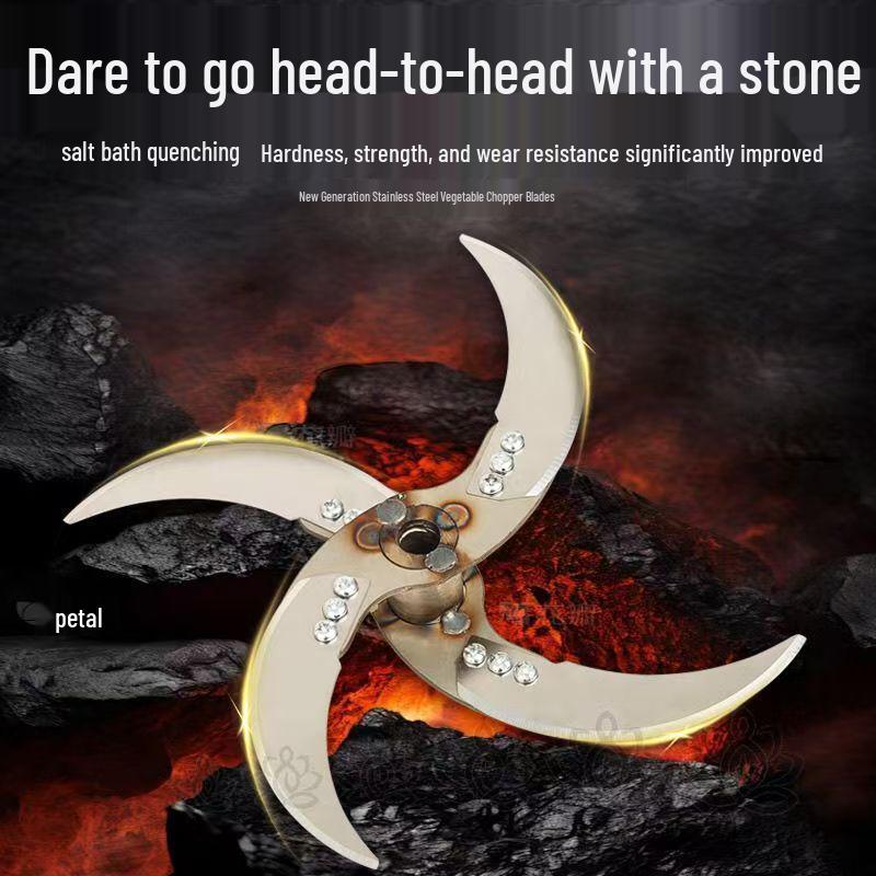 Enhanced High-Power Vegetable Chopper with Self-Made Accessories and Feeding Blade