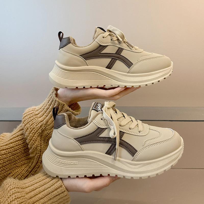 

Fleece dad shoes women s 2025 autumn and winter new versatile casual platform sports shoes lightweight warm Forrest Gump shoes 40