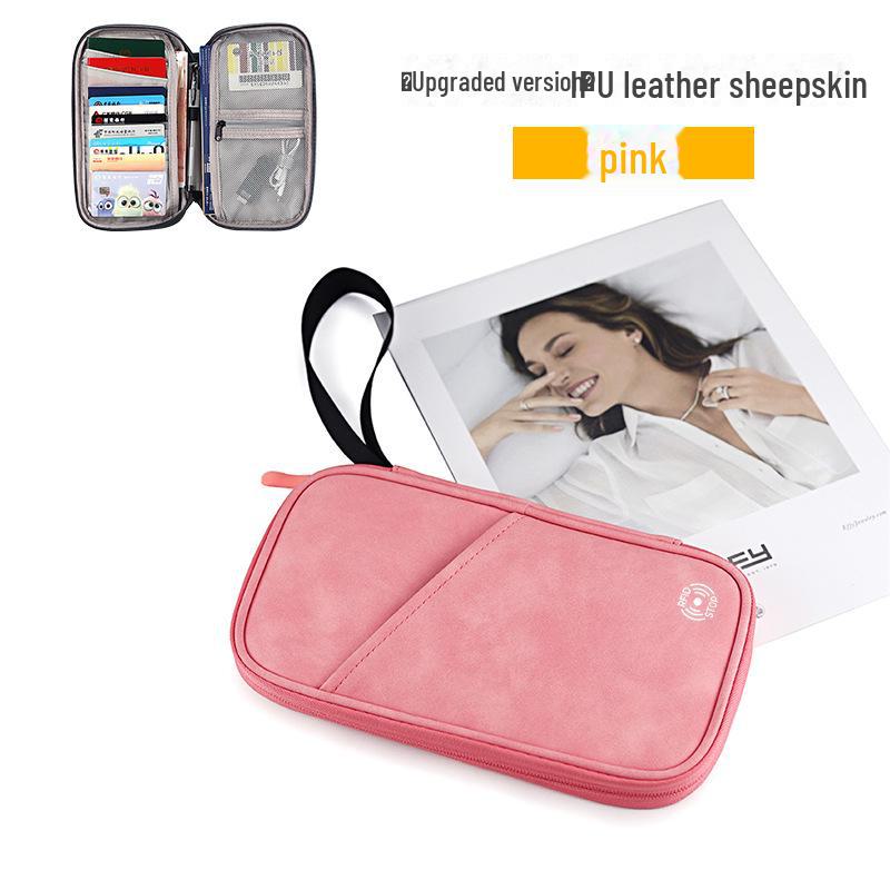 RFID-blokkerende multifunksjonell pass- og ID-holder