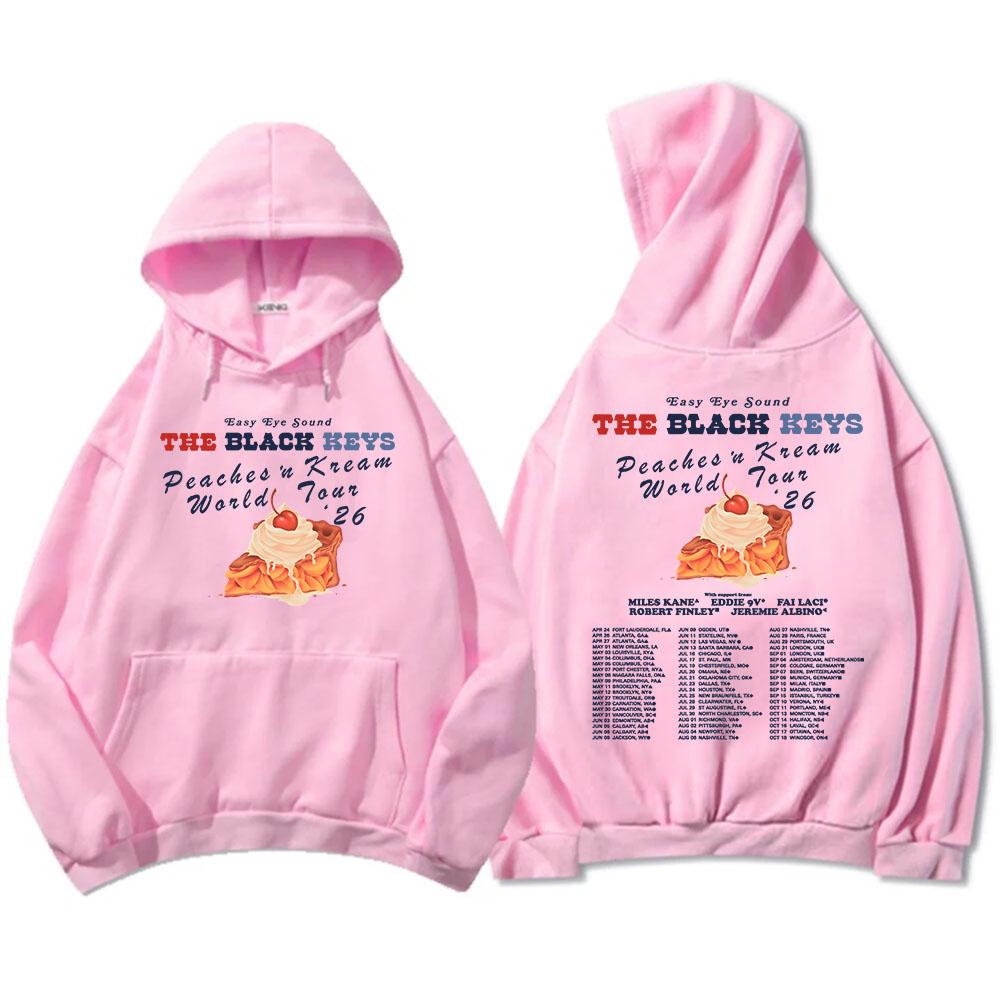 PEACHES 'N KREAM WORLD TOUR 2026 Hoodies Rock Band THE BLACK KEYS Sweatshirt Long Sleeve Fleece Hooded Pullovers Men Women Merch