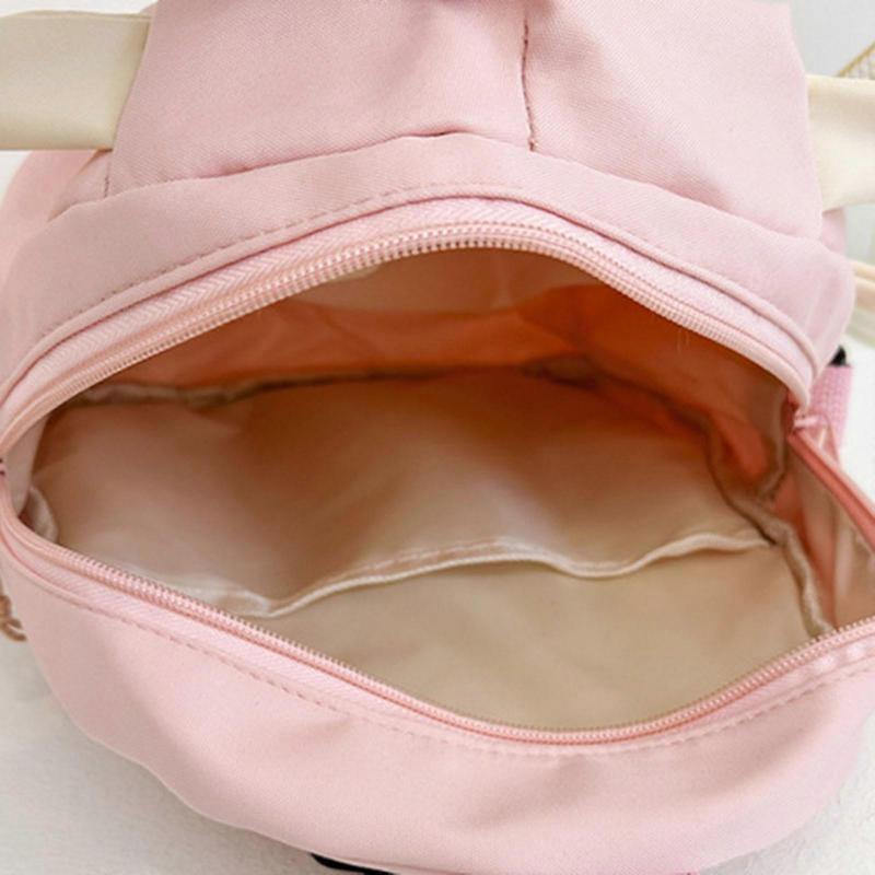 Girl Cartoon Sheep Backpack Student School Bag Lovely Crossbody Bag Japanese Style Small Backpack for Kindergartens  White