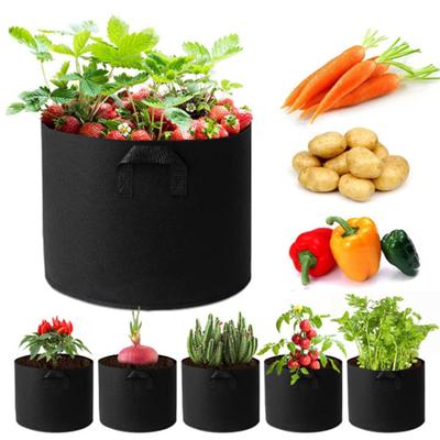 Saco de plantio não tecido vaso de plantas de jardim ao ar livre com alças reforçadas grande capacidade respirável tomate batata crescer saco