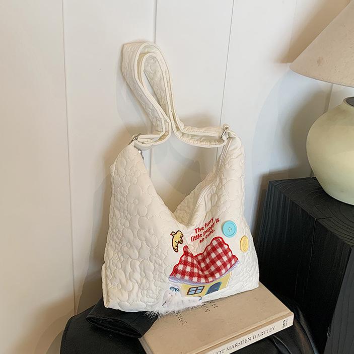 

Повседневная мультяшная сумка большой вместимости женская осенне-зимняя новая сумка через плечо и мессенджер с щенком модная сумка-тоут