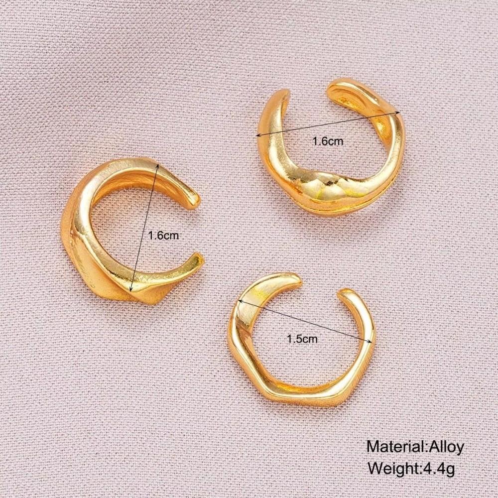 3pcs Set Irregular Helix Cartilage Clip Fake Piercing Women Earrings Chunky Jewelry Kit