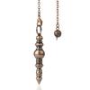 Cone 100% Copper Brass Metal Pendant Pendulum for Divination Dowsing Reiki Healing Egyptian Isis Pendulos Professional A001