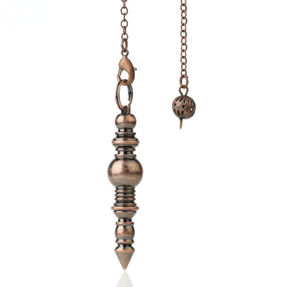Cone 100% Copper Brass Metal Pendant Pendulum for Divination Dowsing Reiki Healing Egyptian Isis Pendulos Professional A001