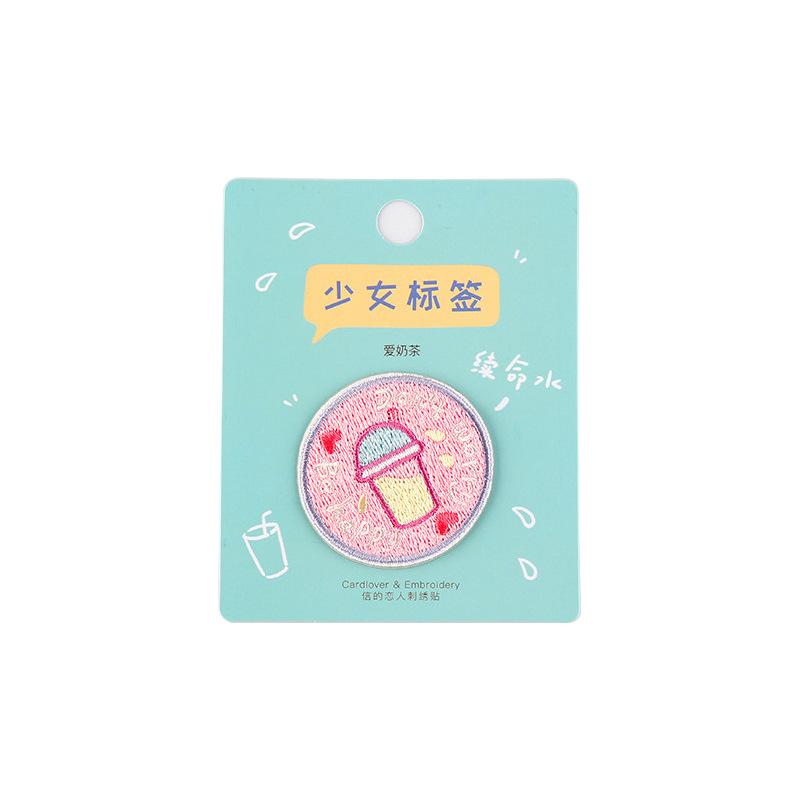 Cute Cloth Sticker Clothes Bag Embroidery Decorative Pattern Sticker Pants Hole Repair Sticker Self-Adhesive Patch Sticker