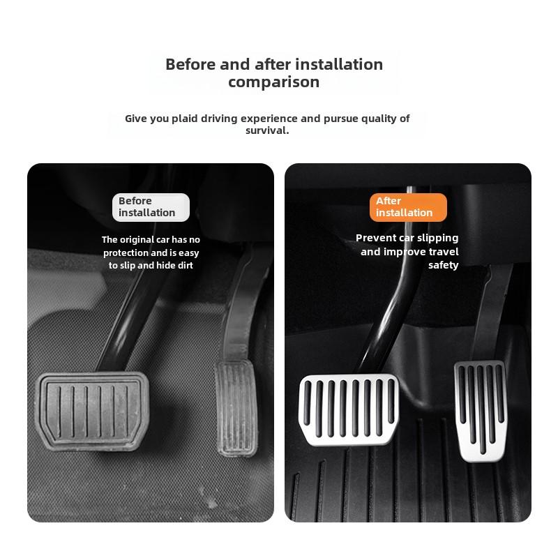 For Tesla Model 3 Y Model 3 Highland Model Y Juniper 2pcs Car Accelerator Brake Pedal Anti Slip Mat Foot Pedal Cover Accessories