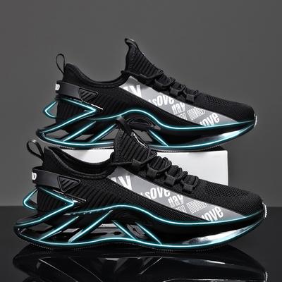 39-46 Men's Plus Size Lightweight Breathable Fashionable Fly Woven Casual Shoes Trendy Sports Shoes Running Shoes