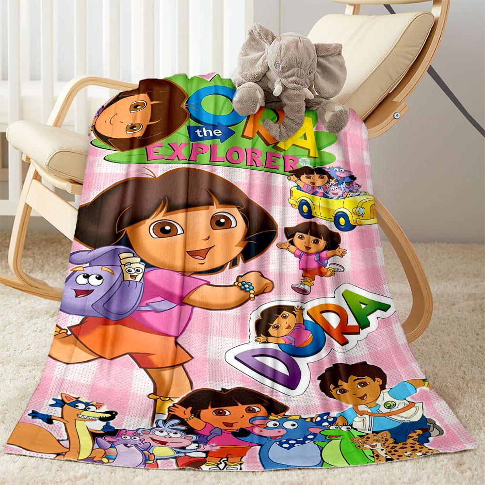 Dora Explorer Blanket Warmthful Decor Perfect for Office Chair Picnics Office Four Seasons Multipurpose Modern Ideal Gift For Birthday Valentine'S Day