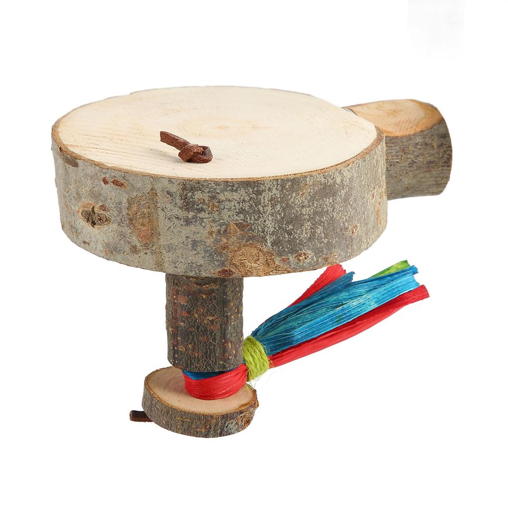 Bird Round Wooden Stand Platform Natural Thick Sturdy Bird Cage Perch Platform for Cockatiel Budgerigar