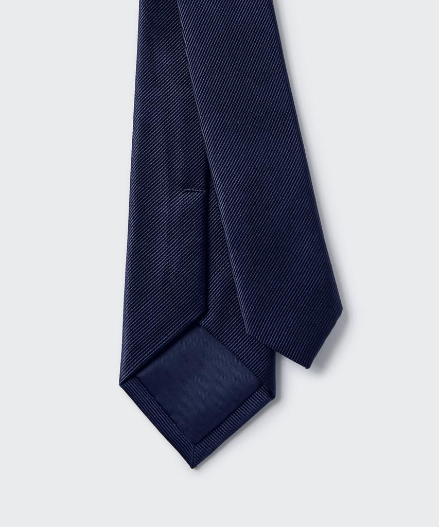 MUSINSA STANDARD Silk Narrow Solid Tie [Navy]
