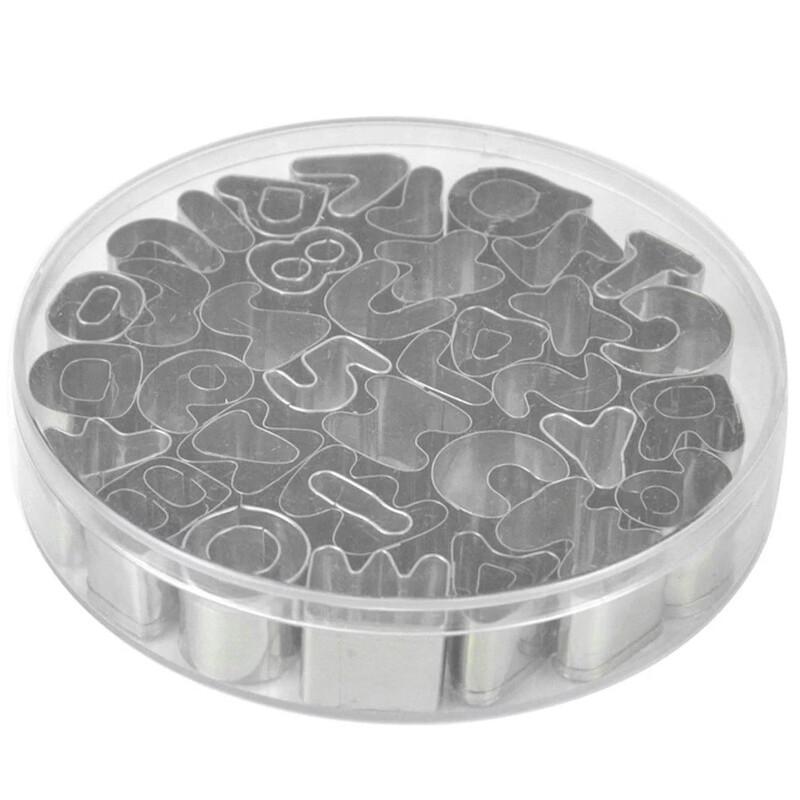 Stainless Steel Alphabet & Number Cookie Cutter Set