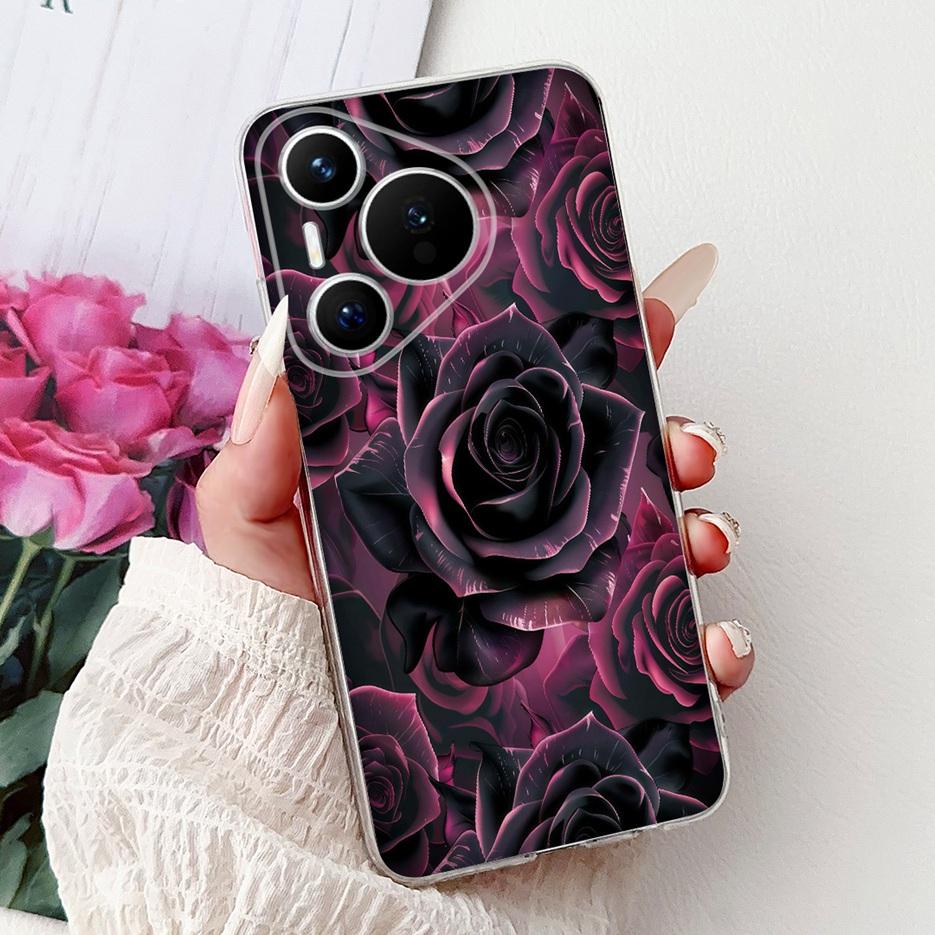 For Huawei Pura 70 Pro Plus Case Colorful Flower Painted Cover Soft Slim Phone Case For Huawei Pura 70 Ultra Pura70 Pro 5G Shell