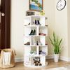 Shoe rack, rotating angle, white round, 5 levels, height 115 cm, width 60 cm