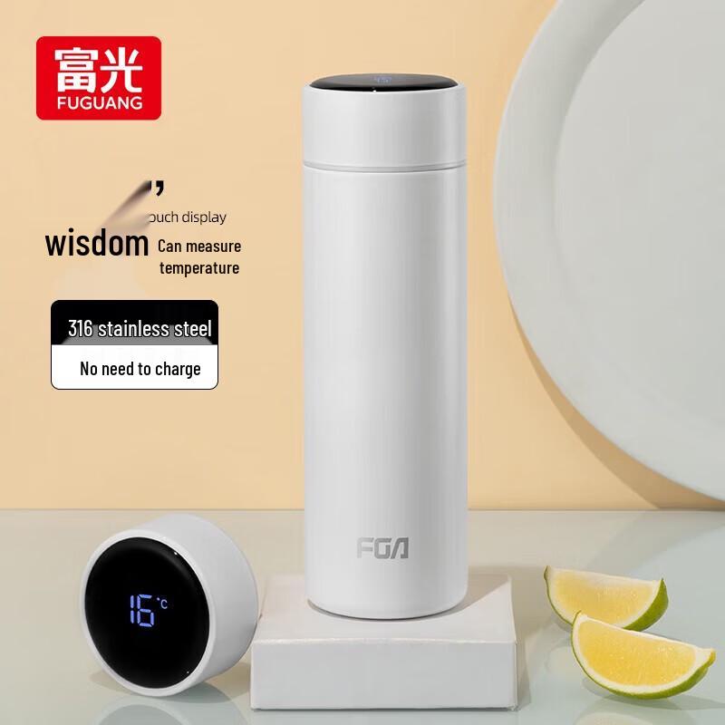 FUGUANG Smart LED Display 316 Stainless Steel Insulated Mug