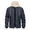 Men'S Loose Jacket Fashionable Multi Pocket Hooded Jacket