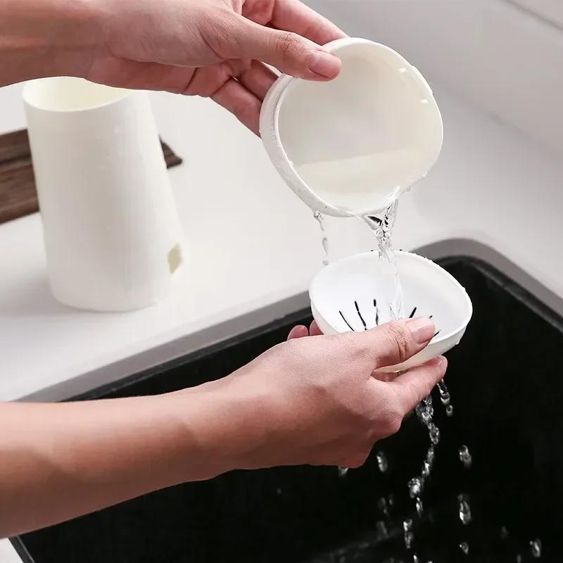 Japanese Chopsticks Holder Cutlery Storage Box with Lid Tableware Box Dust Drain Rack Chopstick Cage Kitchen Hone Drying Tools