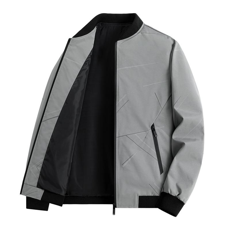 Spring Autumn Men Outdoor Fishing Casual Windproof Breathable Warm Jacket Fashionable Simple Natural Solid Color Versatile Coat