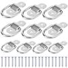 10/1Pcs D Rings Tie Down Anchors Ring Pull Hook Stainless Steel Lashing Ring Load Fit for Car Boat Cargo Trailer Vehicles RV Van