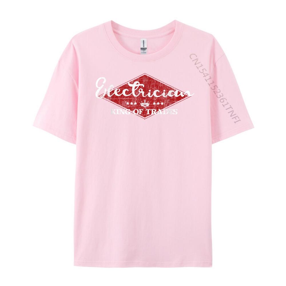 Electrician King Of Trades Lineman Electrical Work Wireman Clothing Mens TShirts Graphic Tshirts Leisure