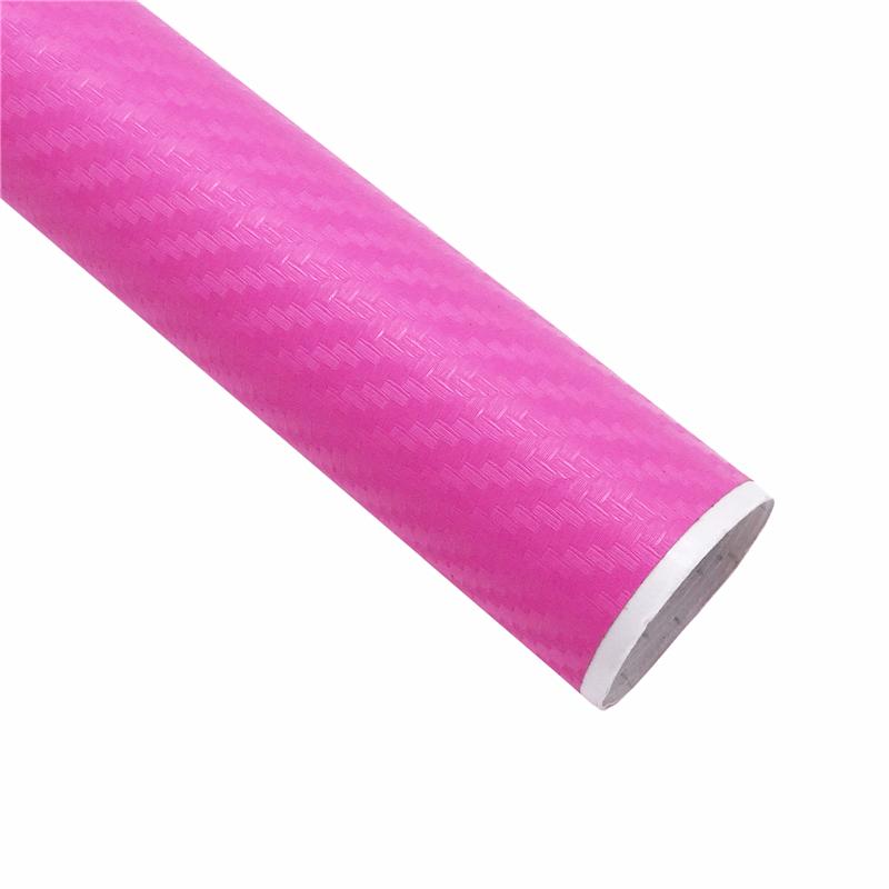 

60 см x 10 см автомобильная наклейка 3D виниловая пленка из углеродного волокна водостойкая автомобильная наклейка наклейки для авто аксессуары для стайлинга автомобиля розовый