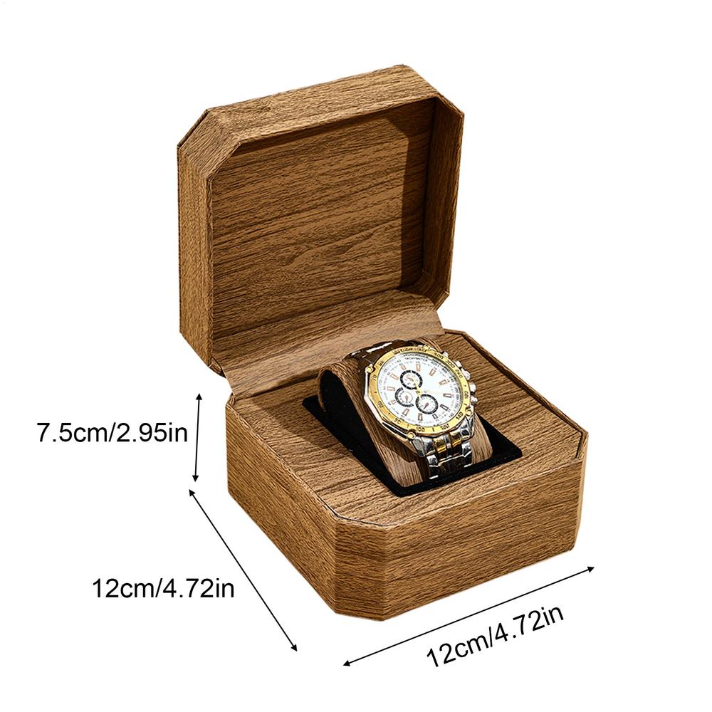 

Винтажный ПУ чехол для часов Кожаная коробка для хранения часов Стильный контейнер для часов Коробка для демонстрации часов ПУ материал для путешествий на открытом воздухе хаки