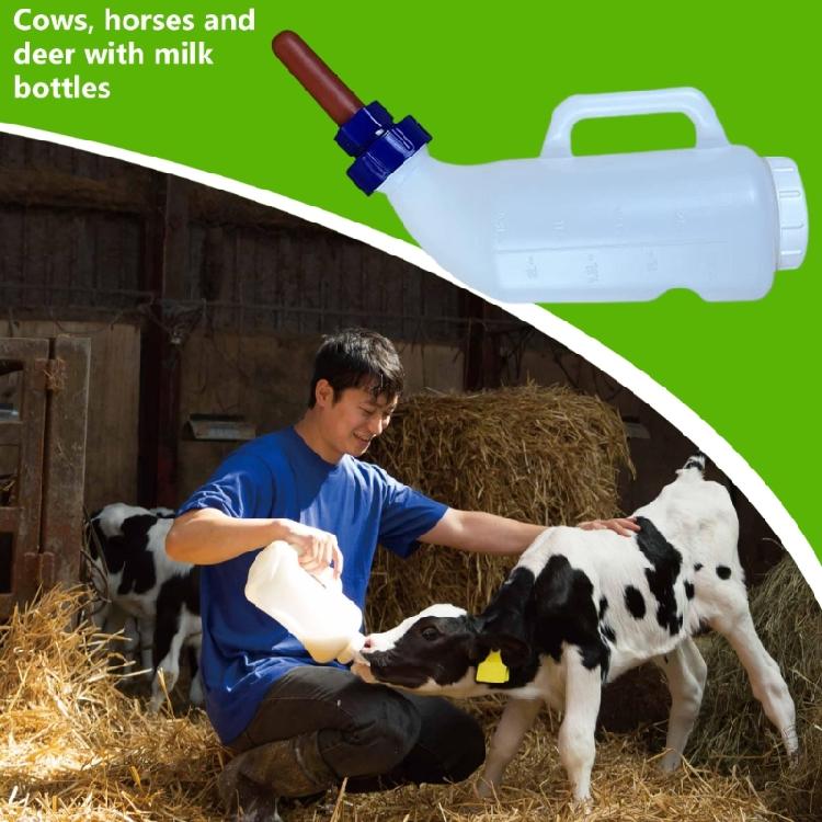 Large Capacity Calf Milk Bottle Feeder Feeding Bottle With Ergonomic Handle Leakproof Long Spout for Farm Animal Nursing