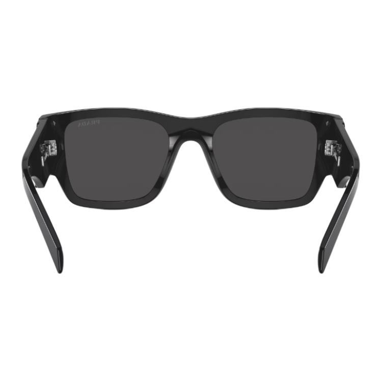Prada Fashion High-End Triangle Logo Design Acetate Square Sunglasses Unisex Sunglasses Black PR-10ZSF-1AB5S0-55-19