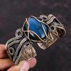 Labradorite Cuff Bracelet Copper Wire Wrapped Gemstone Bangle Adjustable Cuff Bracelet Dainty Copper Jewelry Handmade Bangle Engagement Gift